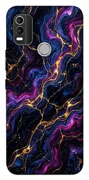 TPU чохол Demsky Purple space marble для Nokia C21 Plus