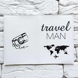 Обкладинка для паспорта Travel man 3 (білий) - мініатюра 3
