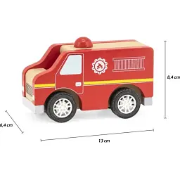 Дерев'яна машинка Viga Toys Пожежна (44512) - мініатюра 3