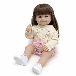 Реалістична Кукла Реборн 55 см повністю силіконова Doll Reborn Baby К0100615