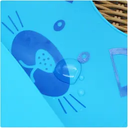 Силіконовий слинявчик з кишенею Kiddy Блакитний Котик 02677 - мініатюра 6