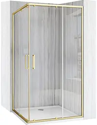 Душова кабіна Rea City 80x100 brushed gold REA-K6445, Золотий, Універсальна, прозорий, золотий