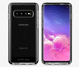 Чохол протиударний з антимікробним покриттям Tech21 Evo Check для Samsung Galaxy S10 5G SM-G977 (6.7") Smoke Black - мініатюра 7