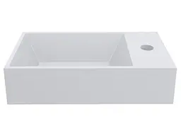Умивальник Miraggio COPPER 400 (0000162) Miramarble, Глянцевий, Накладний, Білий - мініатюра 3