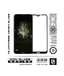 Захисне скло для Nokia 2.3, Icon, 2.5D загартоване скло, повне проклеювання, глянсове, удароміцне, з олеофобним покриттям, сумісне з чохлами, міцність 9H, проста установка, ArmorStandart (ARM56154-GIC-BK) - мініатюра 2