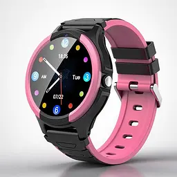 Дитячий круглий смарт годинник-телефон для дівчинки D-04 Pro з GPS трекером, 4G відеодзвінками, кнопкою SOS та прослуховуванням Рожевий - мініатюра 3
