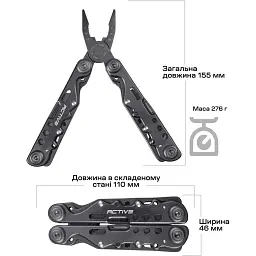 Мультитул Active Tactic II Tool Black - мініатюра 4