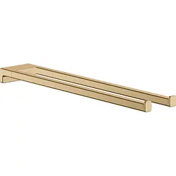 Тримач для рушника Hansgrohe AddStoris 44.5 см подвійний нерухомий Brushed Bronze 41770140 Бронза