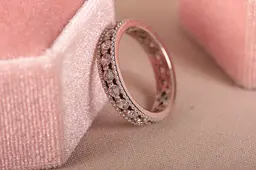 Обручка з білого золота 21 K-0219 - мініатюра 5