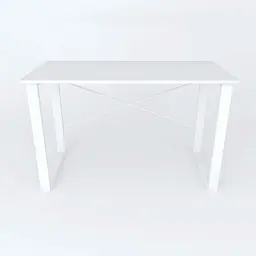 Письмовий стіл Ferrum-decor Драйв 750x1400x700 Білий метал ДСП Біле 16 мм (FRD-103206) - мініатюра 4