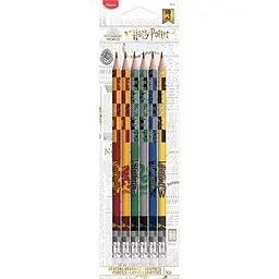 Набір графітових олівців Maped Harry Potter HB з гумкою 6 шт. (MP851701)