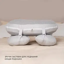 Подушка Sonex U-Body для вагітних та відпочинку П-подібна антиалергенна 135x68x25 сіра (SO102577) - мініатюра 9
