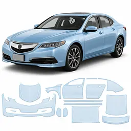 Антигравійна захисна бронеплівка за лекалами для Acura TLX I 2015-2017 - повний кузов
