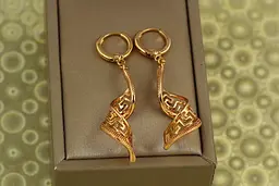 Сережки підвіски Xuping Jewelry завитки 4,5 см золотисті