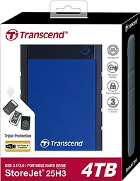 Зовнішній жорсткий диск Transcend StoreJet 4TB 25H3 2.5" USB 3.0 navy blue (TS4TSJ25H3B) - мініатюра 4