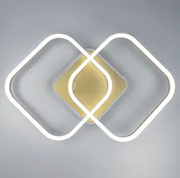 Стельова LED люстра на 2 ріжки квадратної форми з кольоровою RGB підсвіткою на основі | Арт. A 55071/2 | Line F - мініатюра 10