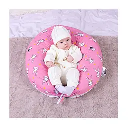 Подушка MirSon для вагітних та годування №8329 Print Line 17-0528 Bunnies pink Бязь 30х170х20 см (2200006200543) - мініатюра 2