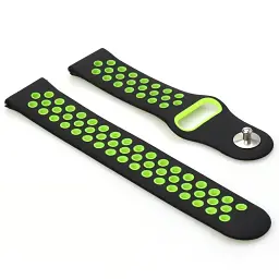 Ремінець BeCover Vents Style для Xiaomi iMi KW66/Mi Watch Color/Watch S1 Active/Haylou LS01/LS05 Black-Green (705802) - мініатюра 2