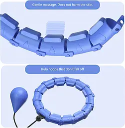 Хулахуп для схуднення синій обруч для талії масажний обруч Hoola Hoop Massager - мініатюра 6