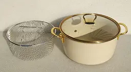 Каструля – фритюрниця O.M.S. Collection 10100 22см 3.7 л Cream - мініатюра 5