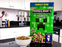Пластівці Kellogg's Minecraft Creeper Crunch Cinnamon with Marshmallows 360g - мініатюра 2