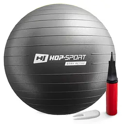 Фітбол Hop-Sport 75см чорний + насос 2020 - мініатюра 1