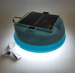 Акумуляторна кемпінгова LED лампа світильник із сонячною панеллю та гачком 3 режими до 7 годин світіння ліхтар CCLamp CL023-80 Solar Light - мініатюра 3