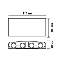 Фасадний світлодіодний світильник MAXUS MWL 8W 3CCT IP65 BL Square - мініатюра 5