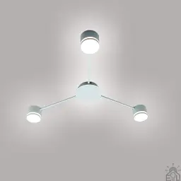Люстра GUSTAV 3R 850x85 мм Біла на 3 лампи GX53 ESLLSE