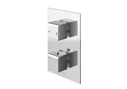 Душова система Kohlman Excelent 20 chrome з термостатом + BOX прихованого монтажу QW432HQ20, Хром - мініатюра 3