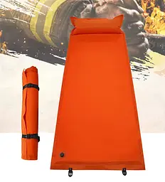 Самонадувний спальний килимок надувний каремат з подушкою Solve Orange 185*70 - KT6003318