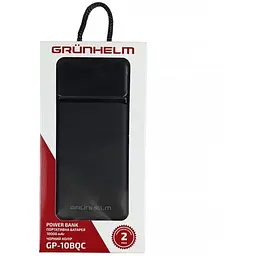 Портативна батарея Grunhelm Power Bank 10.000 mAh ЦБ-00267678 чорна - мініатюра 5