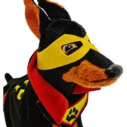 Іграшка плюшева WP Merchandise Доберман супергерой Гарний хлопчик 24 см (FWPDOGGBOY22BG024) - мініатюра 2