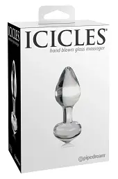 Анальна пробка Icicles Модель 44, 8 см (прозорий) - мініатюра 3