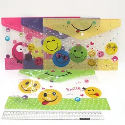 Папка-конверт з кнопкою Smile 18S, 33.5x23 см, 12 шт. в упаковці (В асортименті)