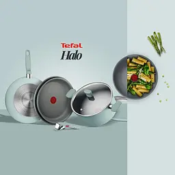 Tefal Сковорода ВОК Halo EUCALYPTUS, 26см, алюміній, бакеліт, сірий - мініатюра 2
