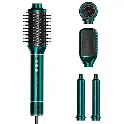 Фен-стайлер IPARAH P-505G GREEN мультистайлер 5-в-1 з насадками для укладання та завивання, 3 швидкості та 3 температурні режими