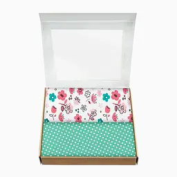 Пелюшки багаторазові Cosas дитячі Flowers 2 шт., 80х100 см, м'ятні - мініатюра 2