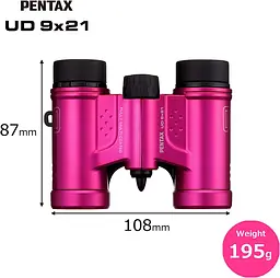 Бінокль Pentax UD 9x21 Pink (61815) - мініатюра 3