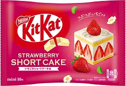 Шоколадні міні-батончики Nestle KitKat Mini Strawberry Shortcake Flavor 10 шт х 11.6 г