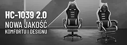 Комп'ютерне крісло Hell's HC-1039 Gray-Black (тканина) - мініатюра 5