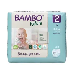 ЕКО Підгузки Bambo Nature Mini 2 (3-6 кг), 30 шт. Bambo Nature (19252) - мініатюра 2