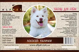 Ласощі для собак AlfPet Лососеві палички 500 г - мініатюра 3