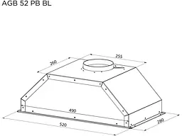 Витяжка Pyramida AGB 52 PB BL - мініатюра 7