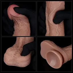 Реалістичний фалоімітатор LoveToy Dual-Layered Silicone Cock #2, 21.5 см - мініатюра 5