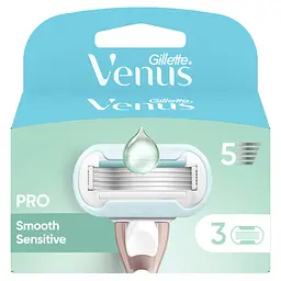 Змінні касети Gillette Venus Pro Smooth Sensitive 3 шт. (8700216968928)