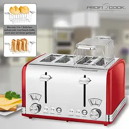 Тостер PROFI COOK PC-TА 1194 Red - мініатюра 4