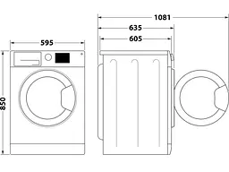 Прально-сушильна машина Whirlpool FFWDB 1176258 BCV - мініатюра 2