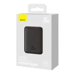 Магнітний портативний павербанк Baseus Magnetic 20 W 10000 mAh з бездротовою зарядкою для iPhone чорний - мініатюра 6