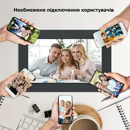 Цифрова фоторамка WiFi 10 дюймів Photo Frame 32 Гб вбудована пам'ять електронна рамка для фото із сенсорним дисплеєм Б/в - мініатюра 6